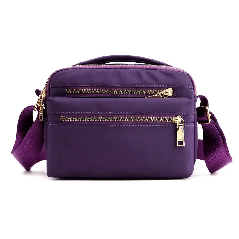 Small Crossbody Shoulder Bag Multiple Zippers