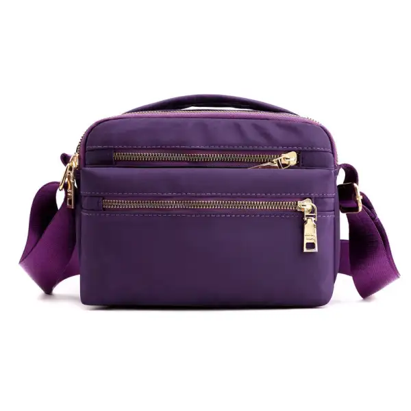 Small Crossbody Shoulder Bag Multiple Zippers
