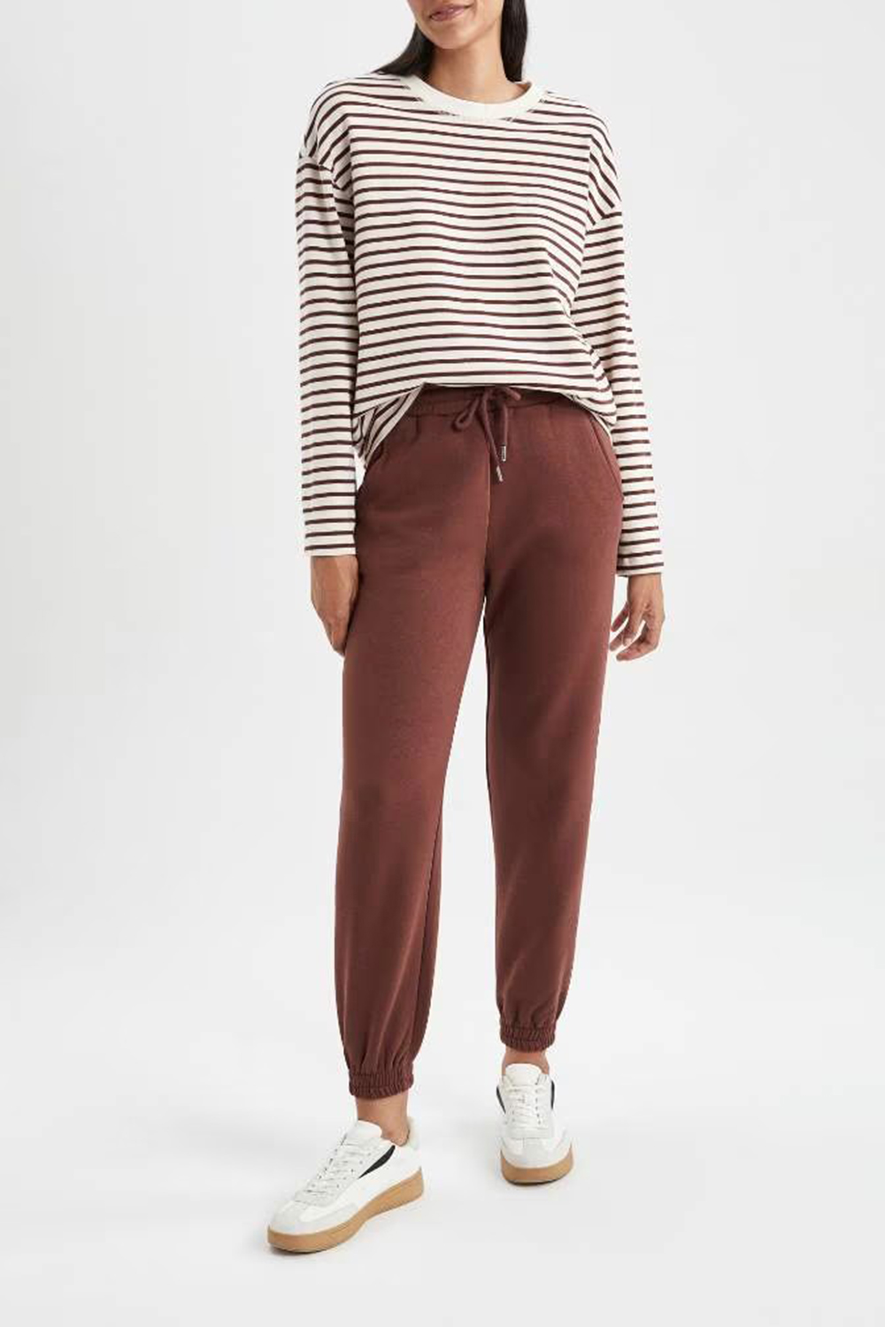Casual Solid Straight Pants