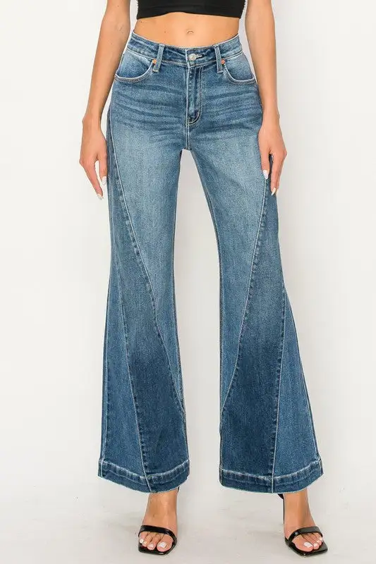 High Rise Flare Relaxed Denim Jeans