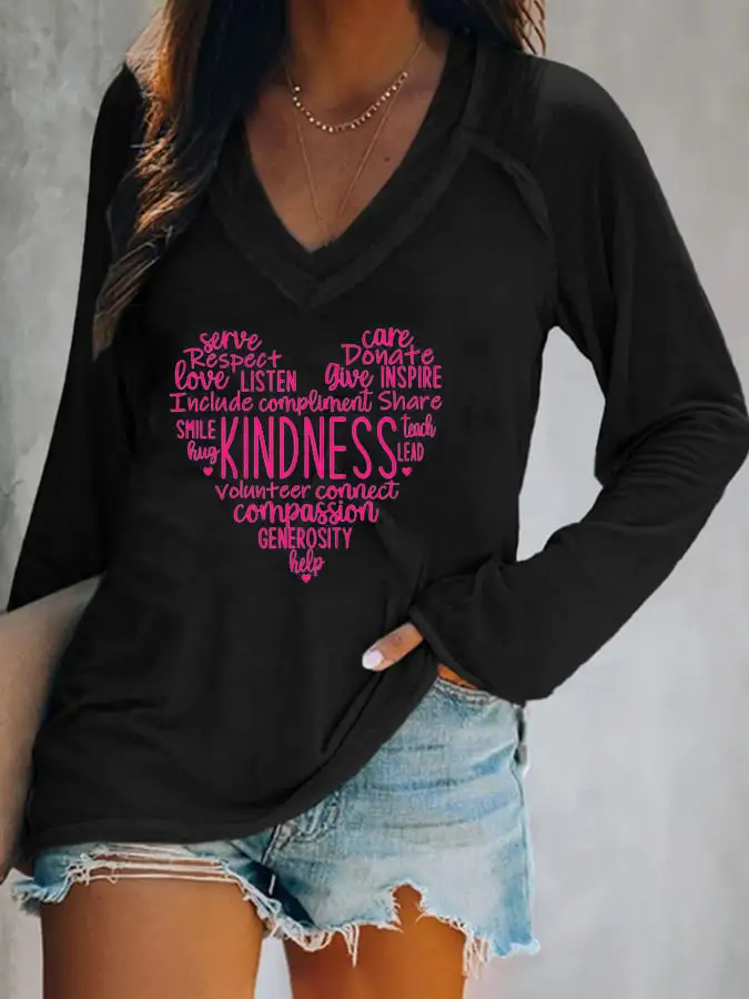 Women'S Letter Print Casual T-Shirt