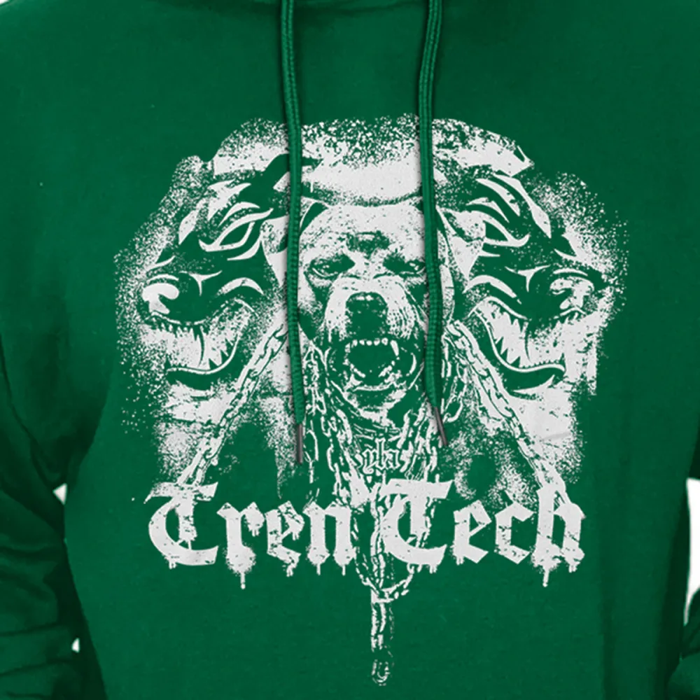 Fierce Bulldog Print Hooded Sweatshirt