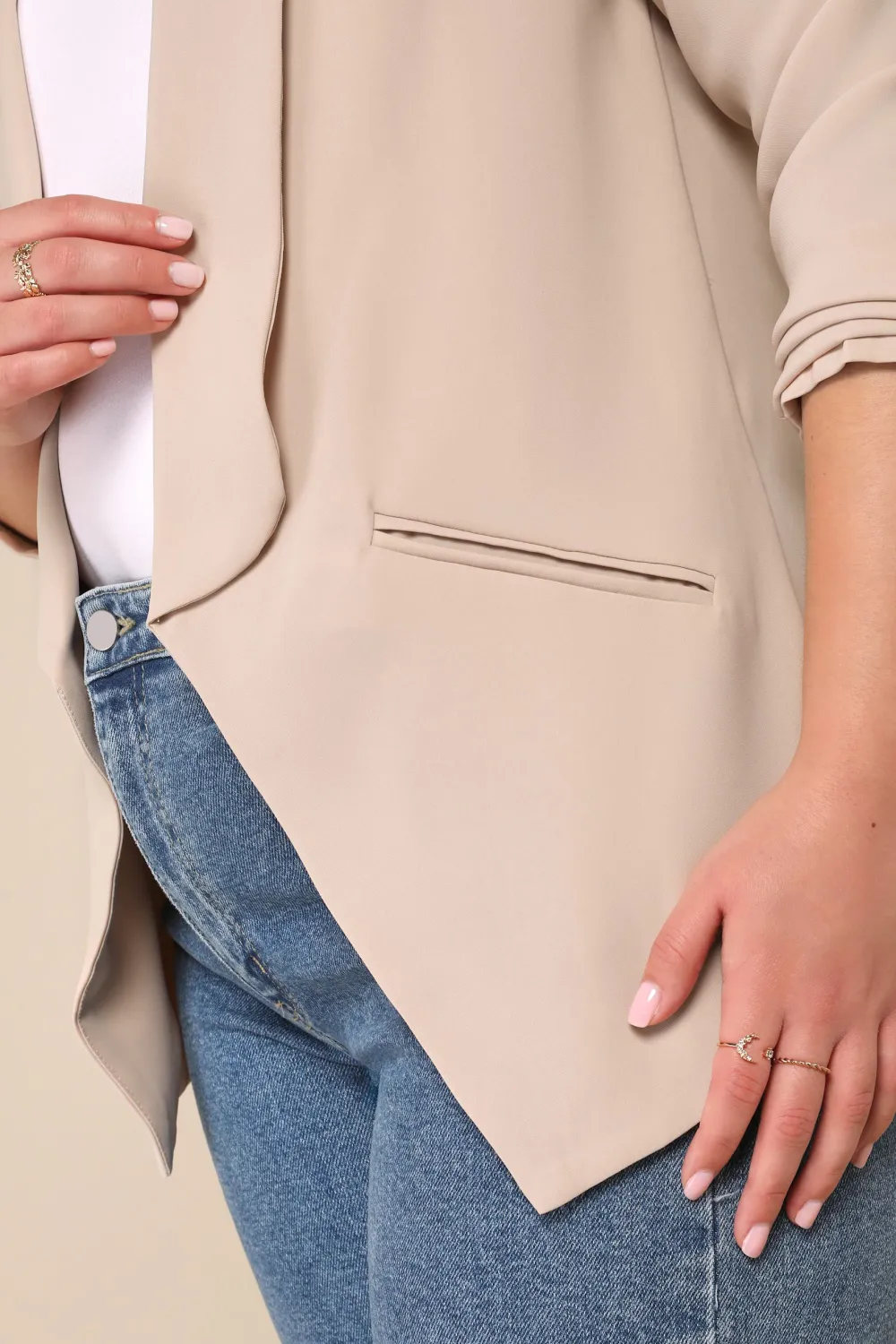 Casual Style Long Sleeve Lightweight Blazer