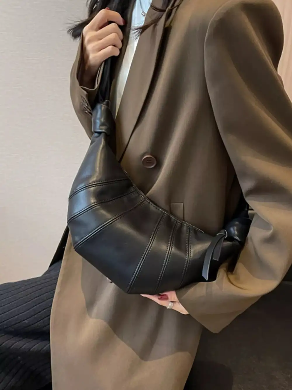 Stylish Crescent Hobo Crossbody Bag