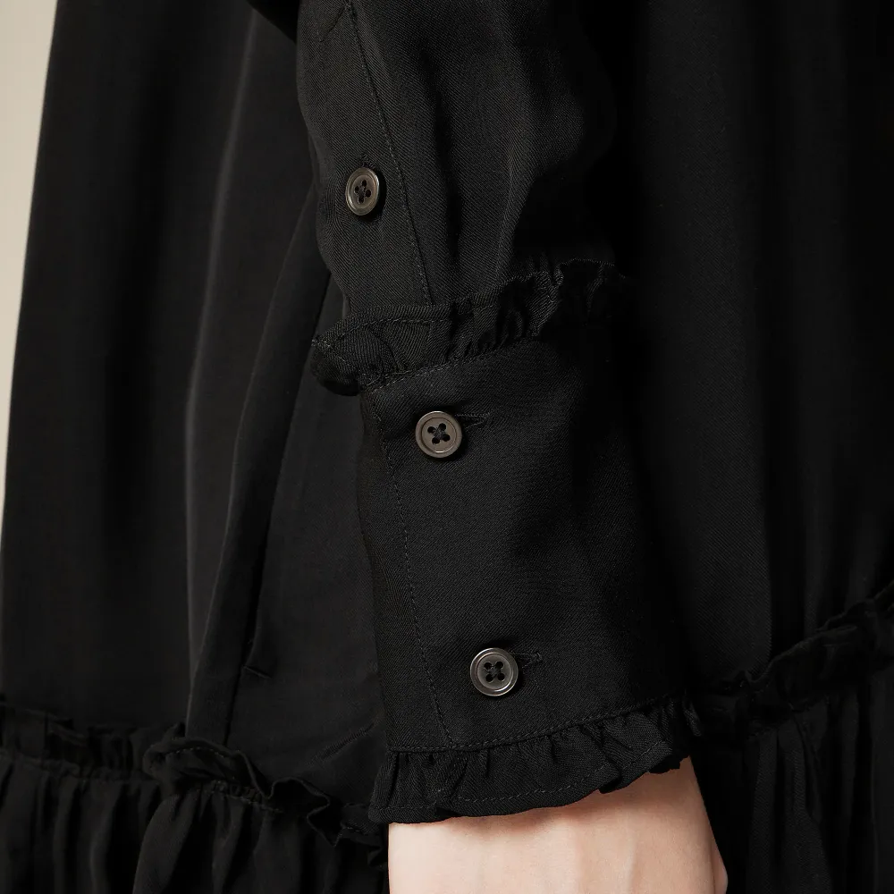 Patterned Shirt Dress For Gentle Casual Daily Style