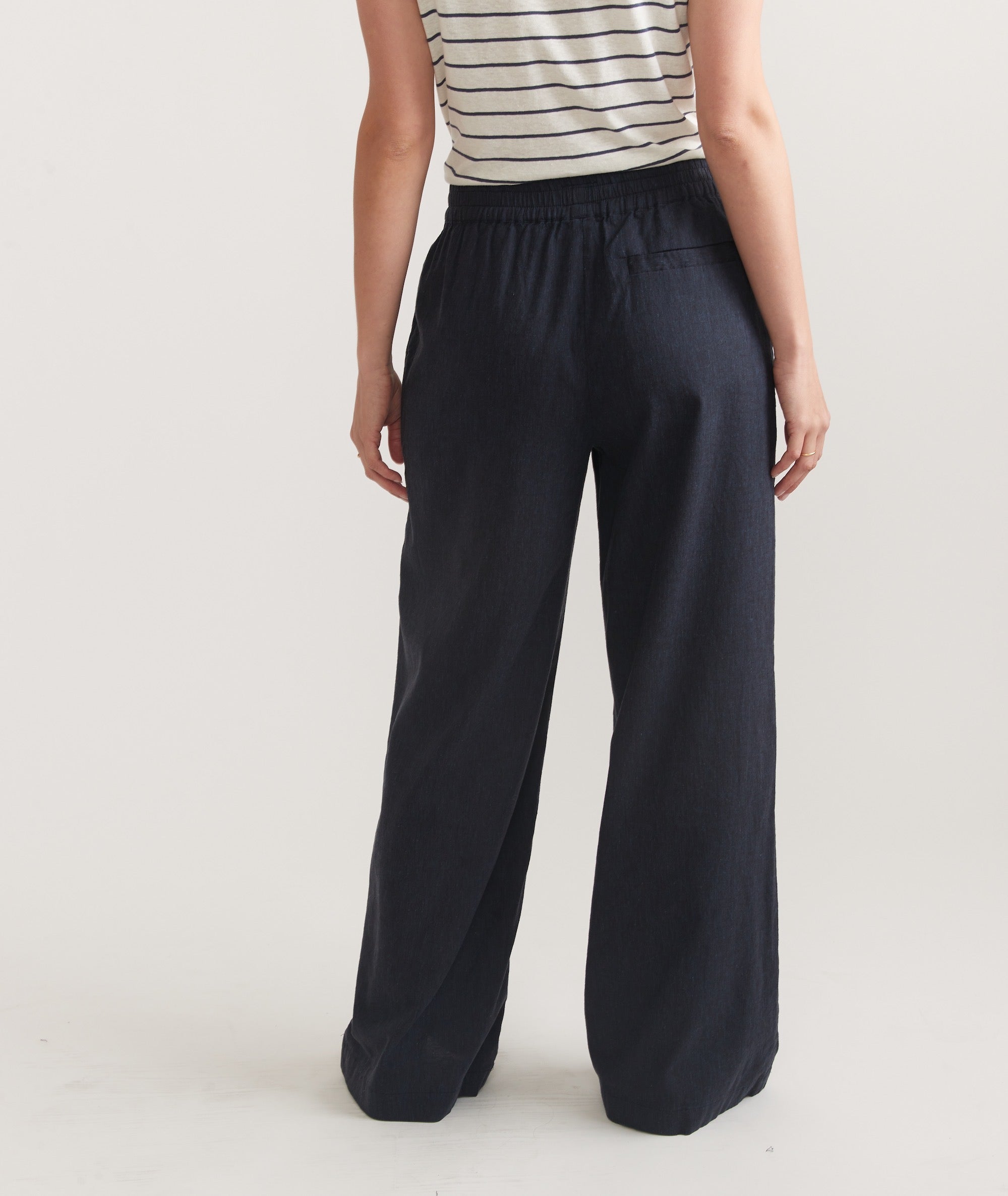 Hemp Blend Wide-Leg Trousers