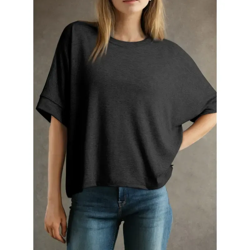🔥Women's Tops For Women 2026 Loose Oversized Basic Tee Comfortable Soft Fabric Flattering Fit