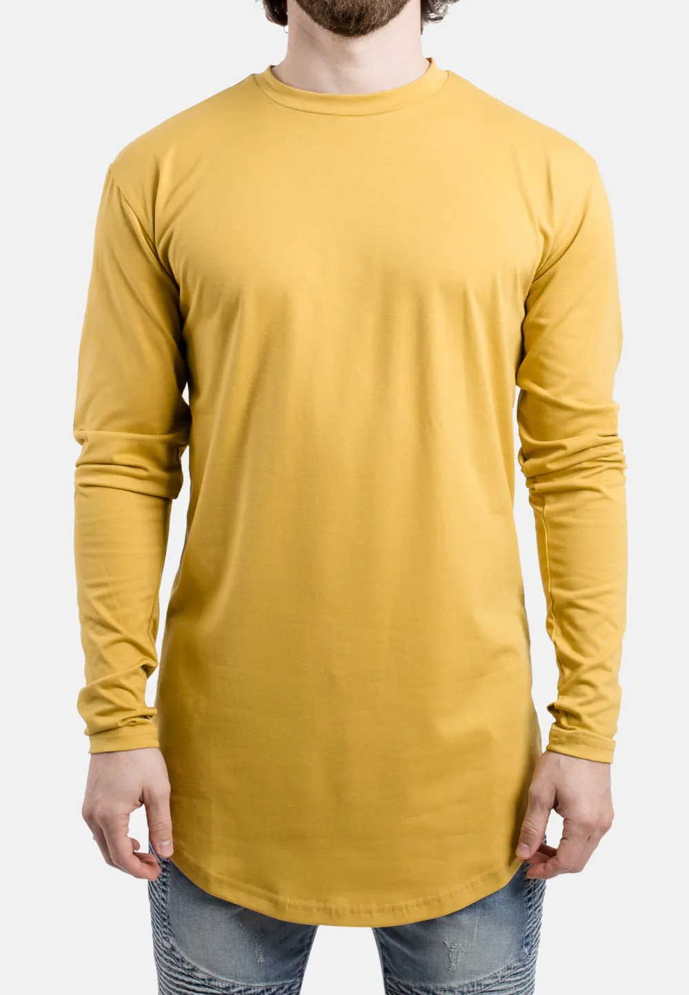 Versatile Round Neck Longline Tee