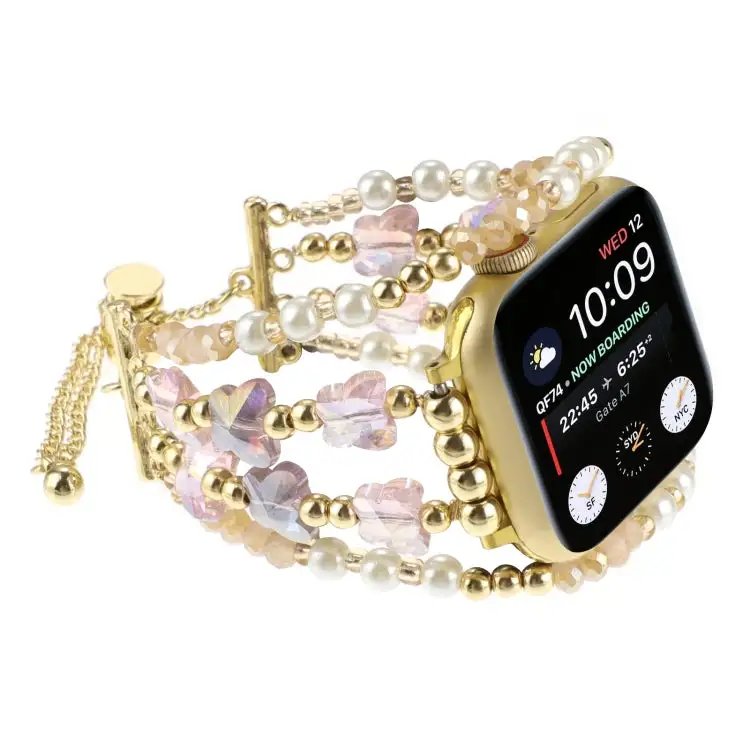 Easygoing Butterfly-Link Metal Bracelet Watch Replacement Band