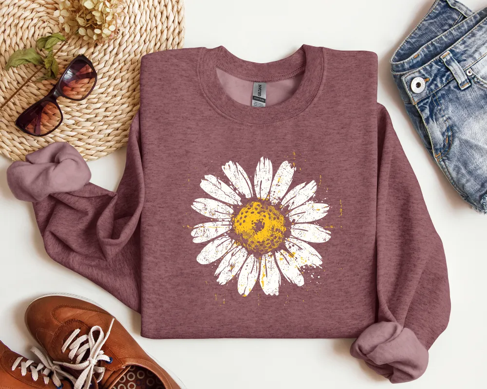 Daisy Graphic Crewneck Sweatshirt