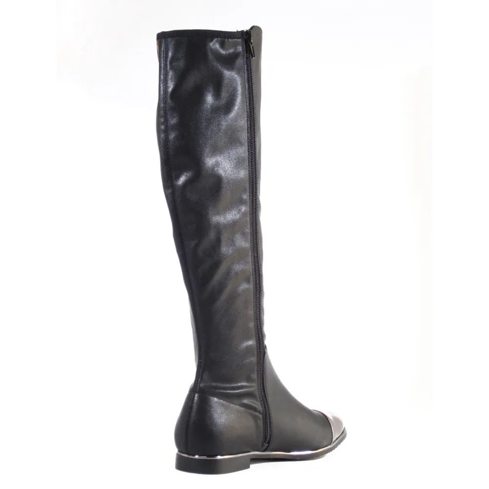 Toe Cap Knee High Boots