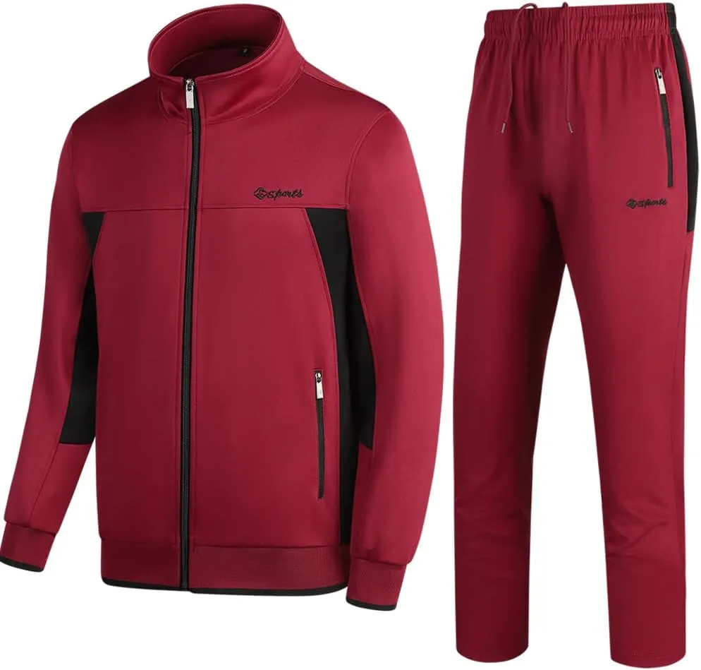 Men's Casual Athletic Tracksuit Long Sleeve Sweatsuit