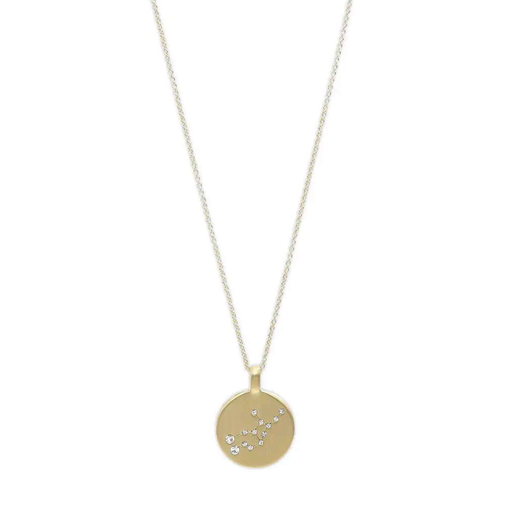 Matte Crystal Coin Necklace