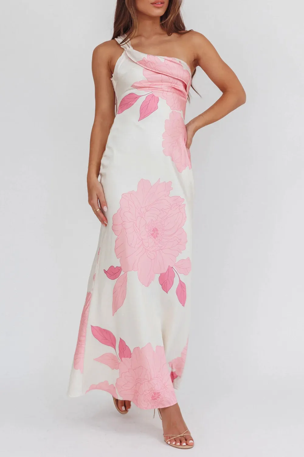 High-End Art Design One-Shoulder Dress