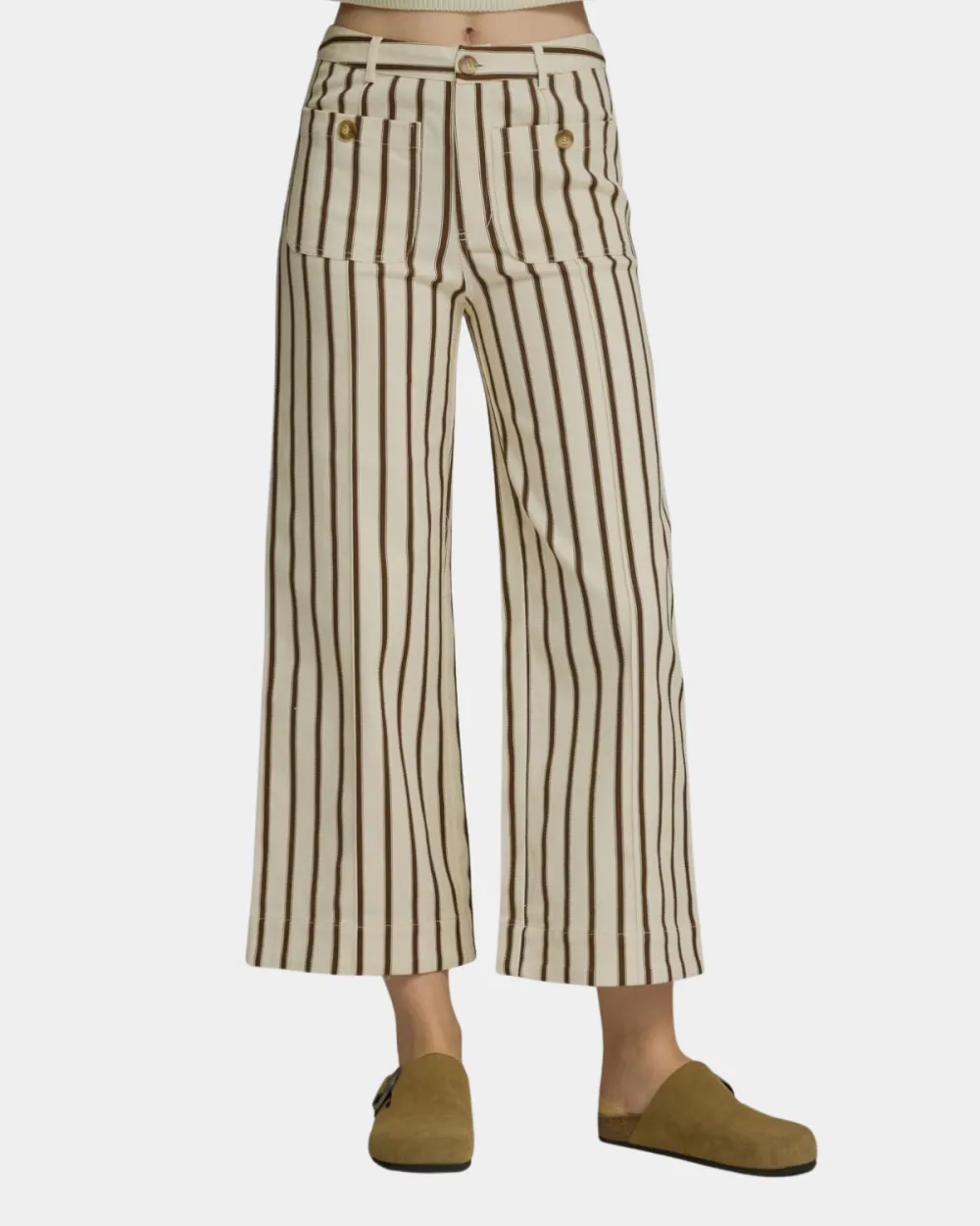Stripe Cropped Pants
