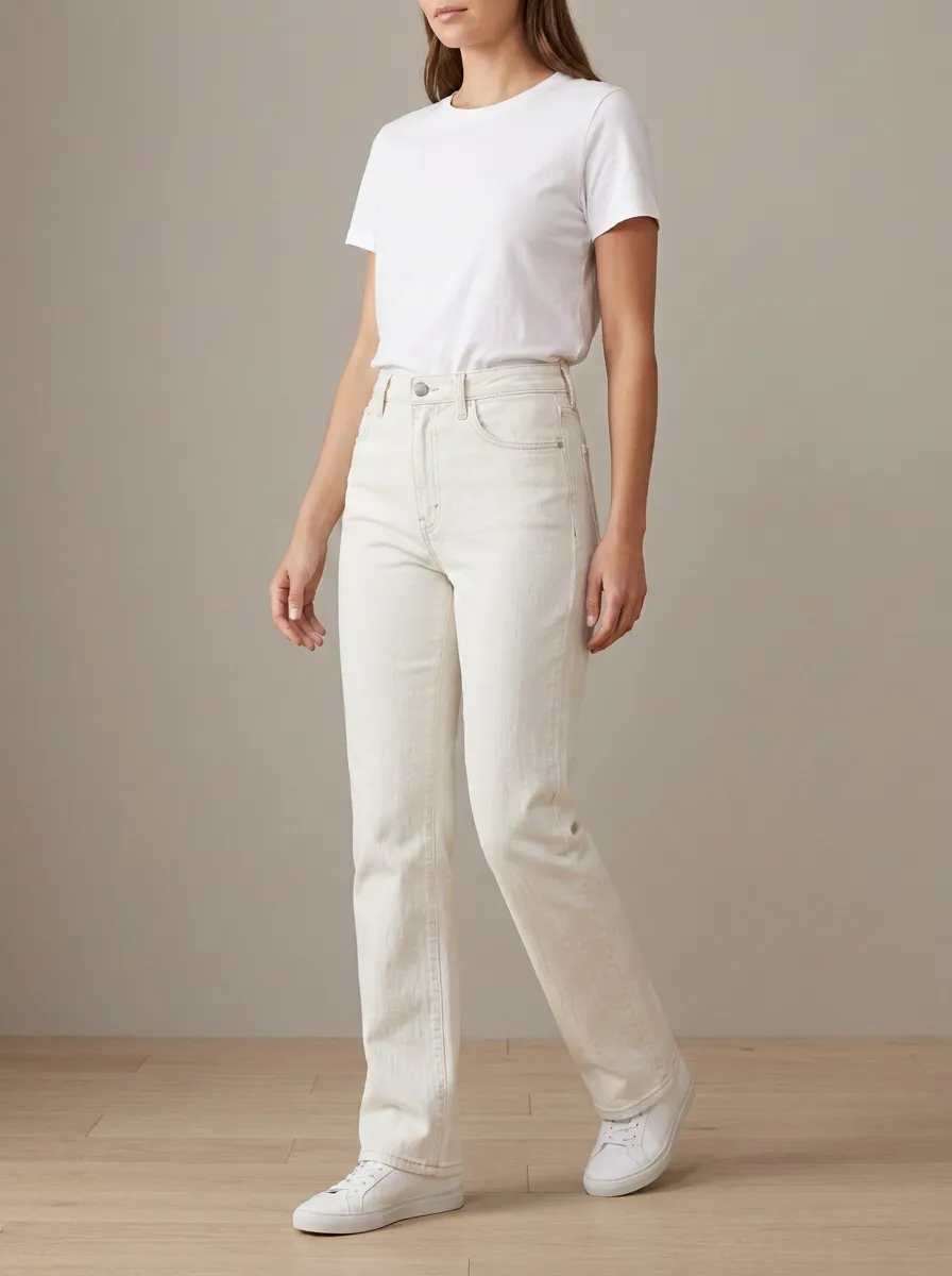 Modern-Ready High-Rise Straight-Leg Denim Jeans