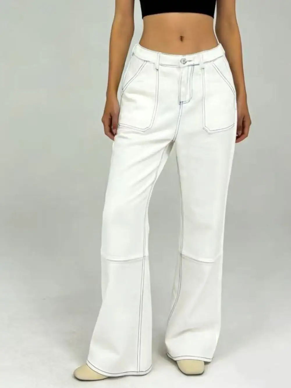 Easy Wide Leg Denim Jeans