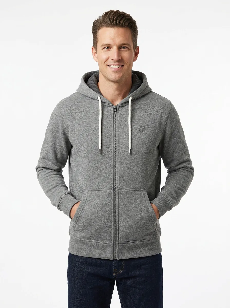 Training Zip-Up Hooded Profile Men's Sport Jacket