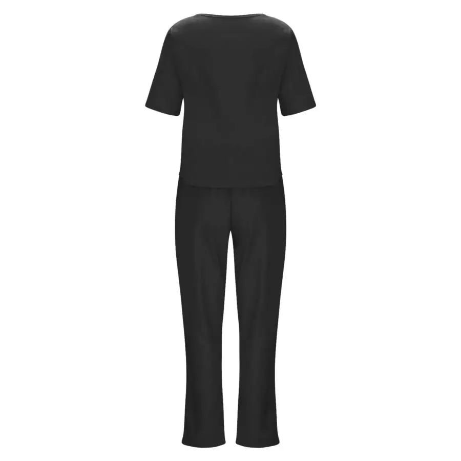 Relaxed Round Neck Short Sleeve Top and Pants Set