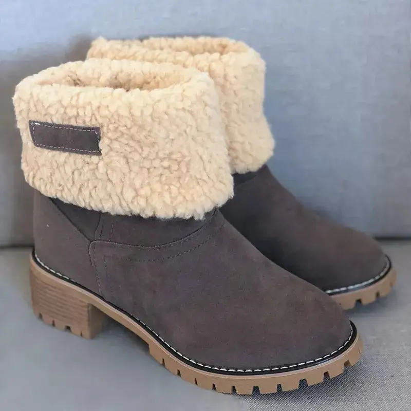 Round Toe Block Heels Boots