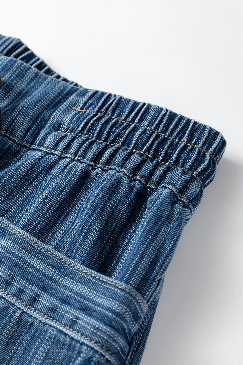 Loose Fit Drawstring Denim Jeans