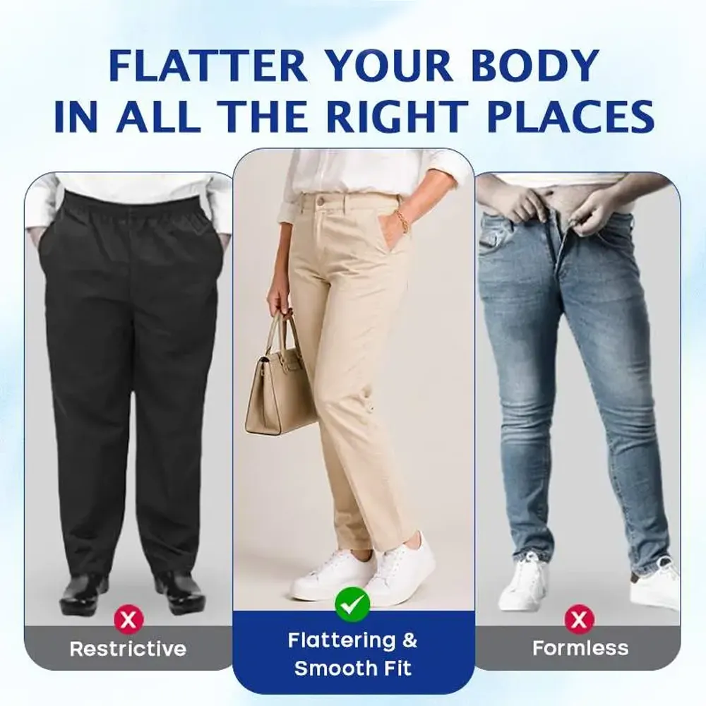 🔥Hot Sale💥Women's Multi-Pocket Stretch Comfort Pants🔥8-Pack - All Colors Included
