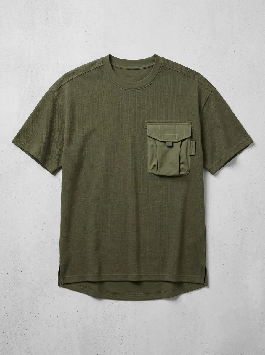 Practical Utility Finish Men's Cargo Pocket T-Shirt
