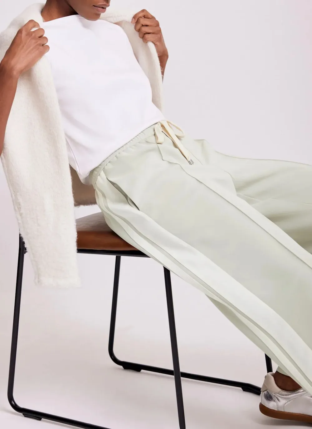 Casual Style Side Stripe Trousers