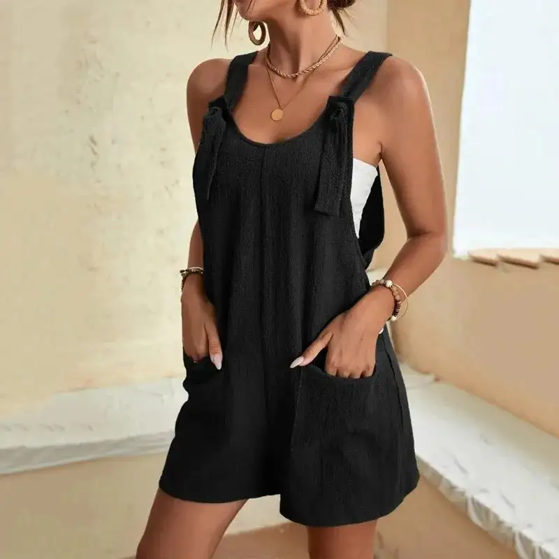 Hooded Sleeveless Beach Romper