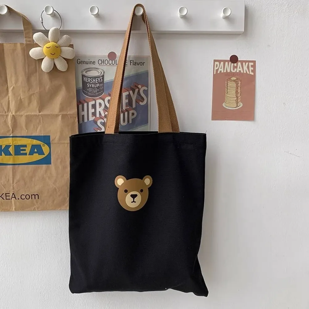 Textured Canvas Printed Tote Bag