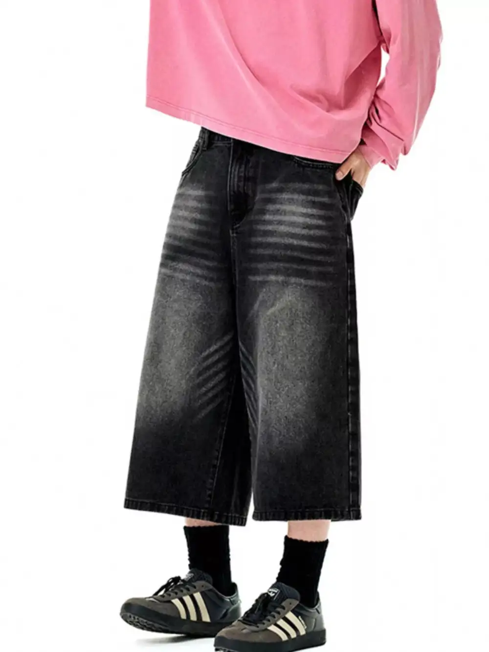 Refined Men's Wide Leg Denim Shorts