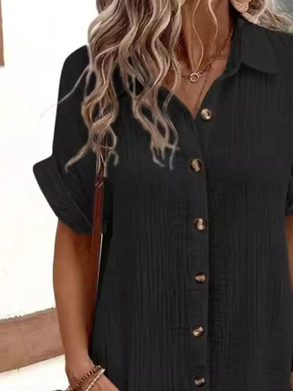 Button Front Shirt Dress