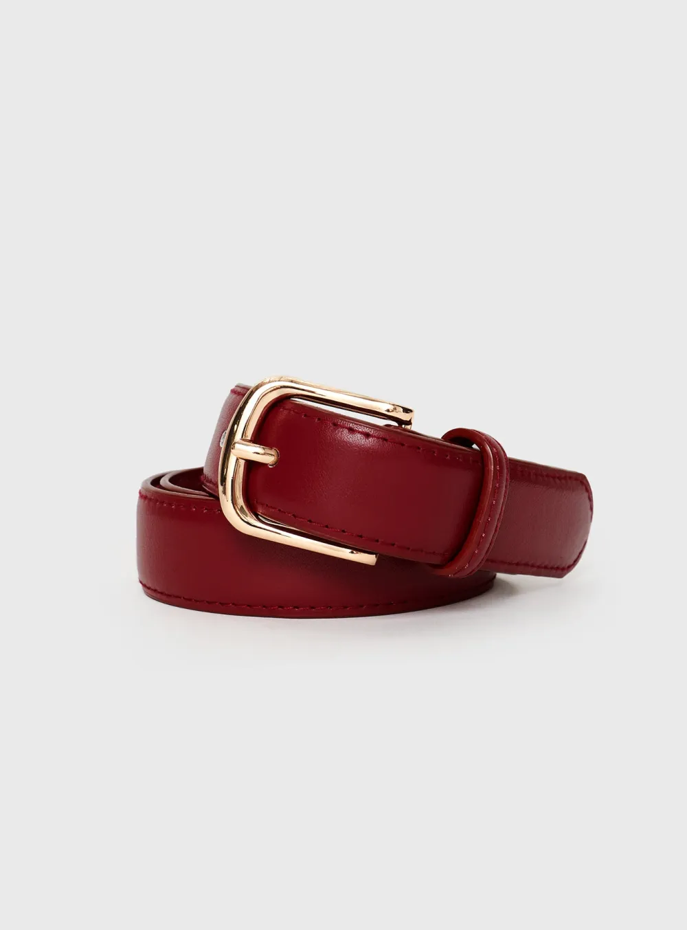 Chic Leather Gold Buckle Belt