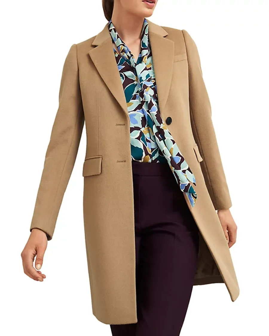 Flap Pockets at Front Wool Coat