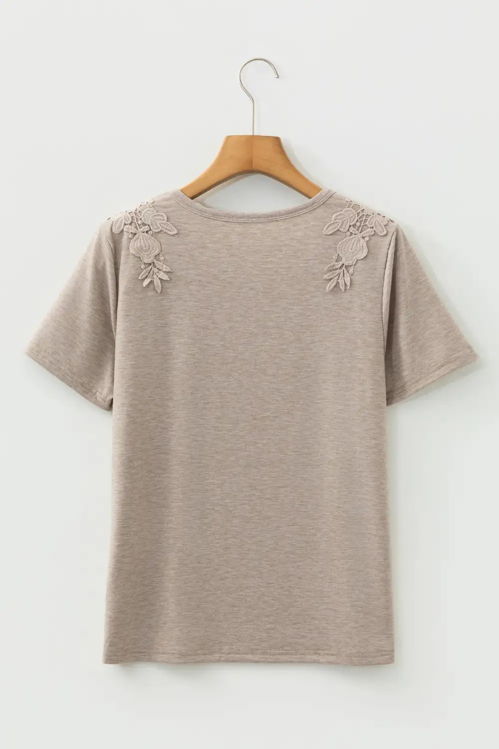 Textured Lace Trim Tee