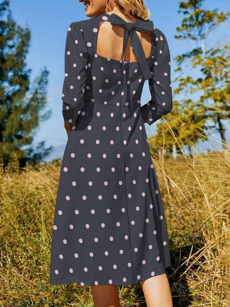 Elegant Polka Dot Dress