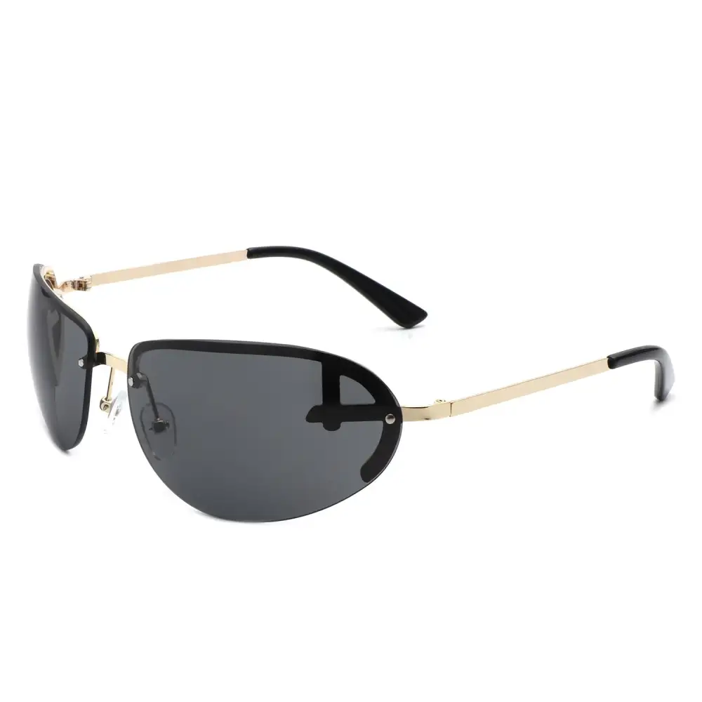 Knit Oval Round Frame Sunglasses