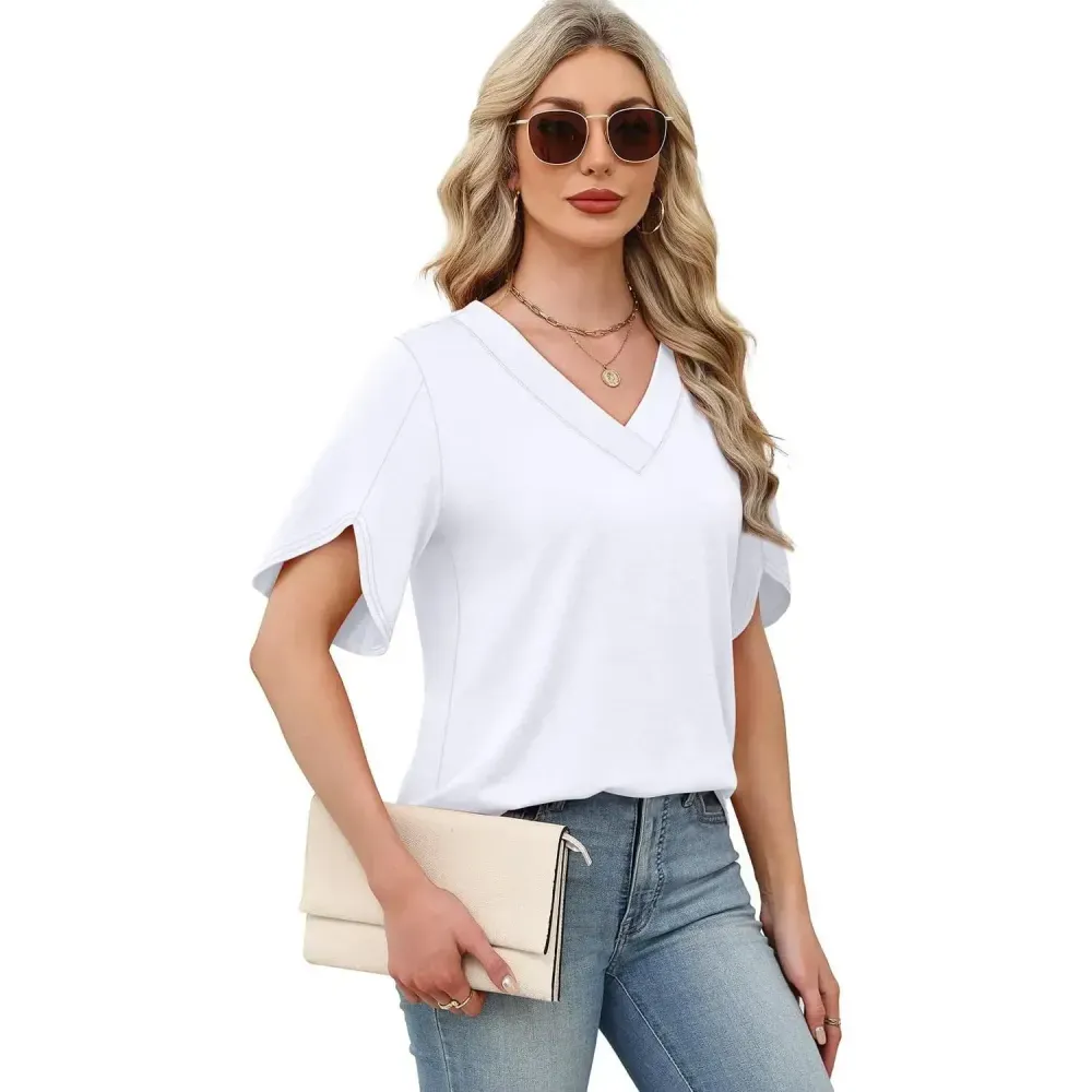 Womens Short Sleeve V Neck Dolma -- 1 for as low as $1.25