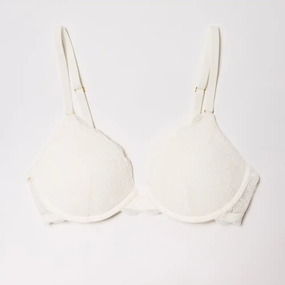 All Over Lace Lift Up Bra Ecru
