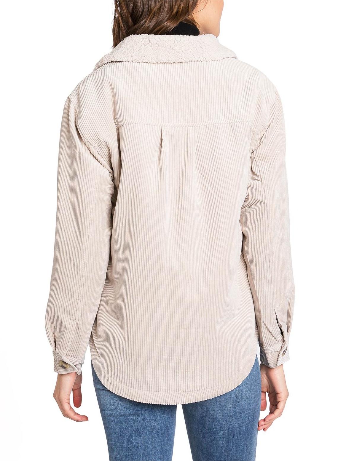 Corduroy Button - Front Shacket