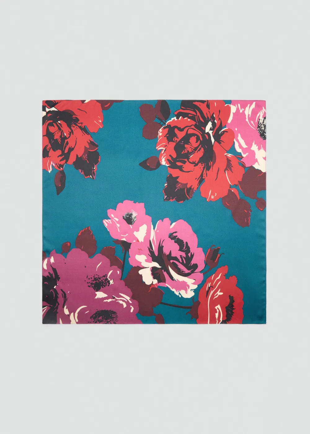 Daily Blue Floral-Print Scarf