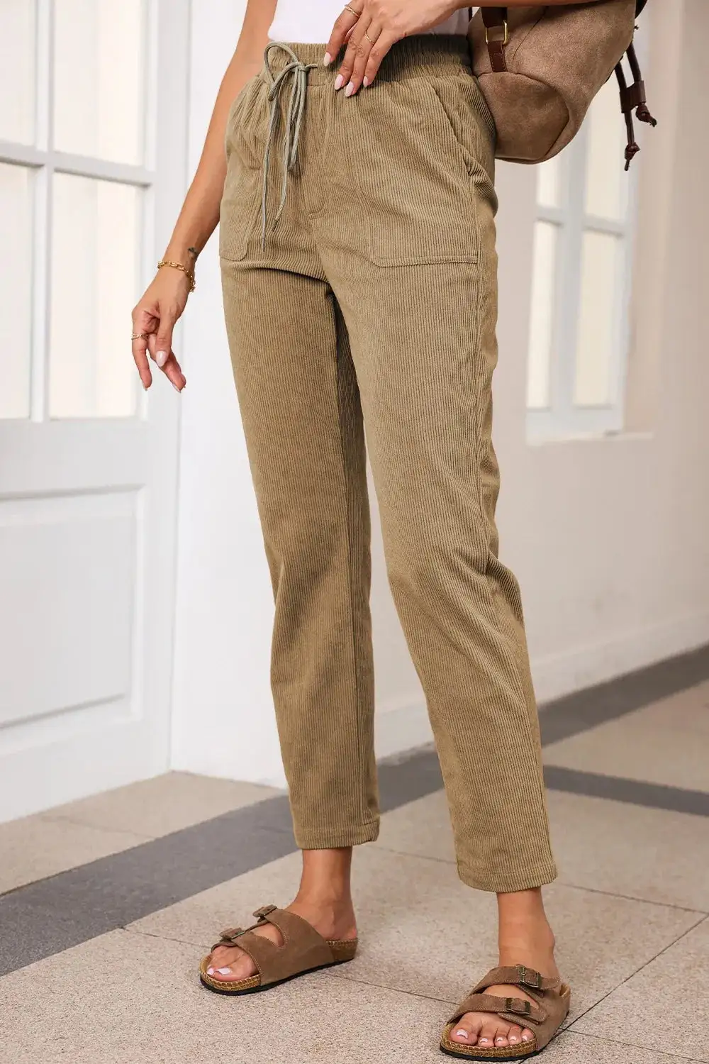Straight Leg Drawstring Pants