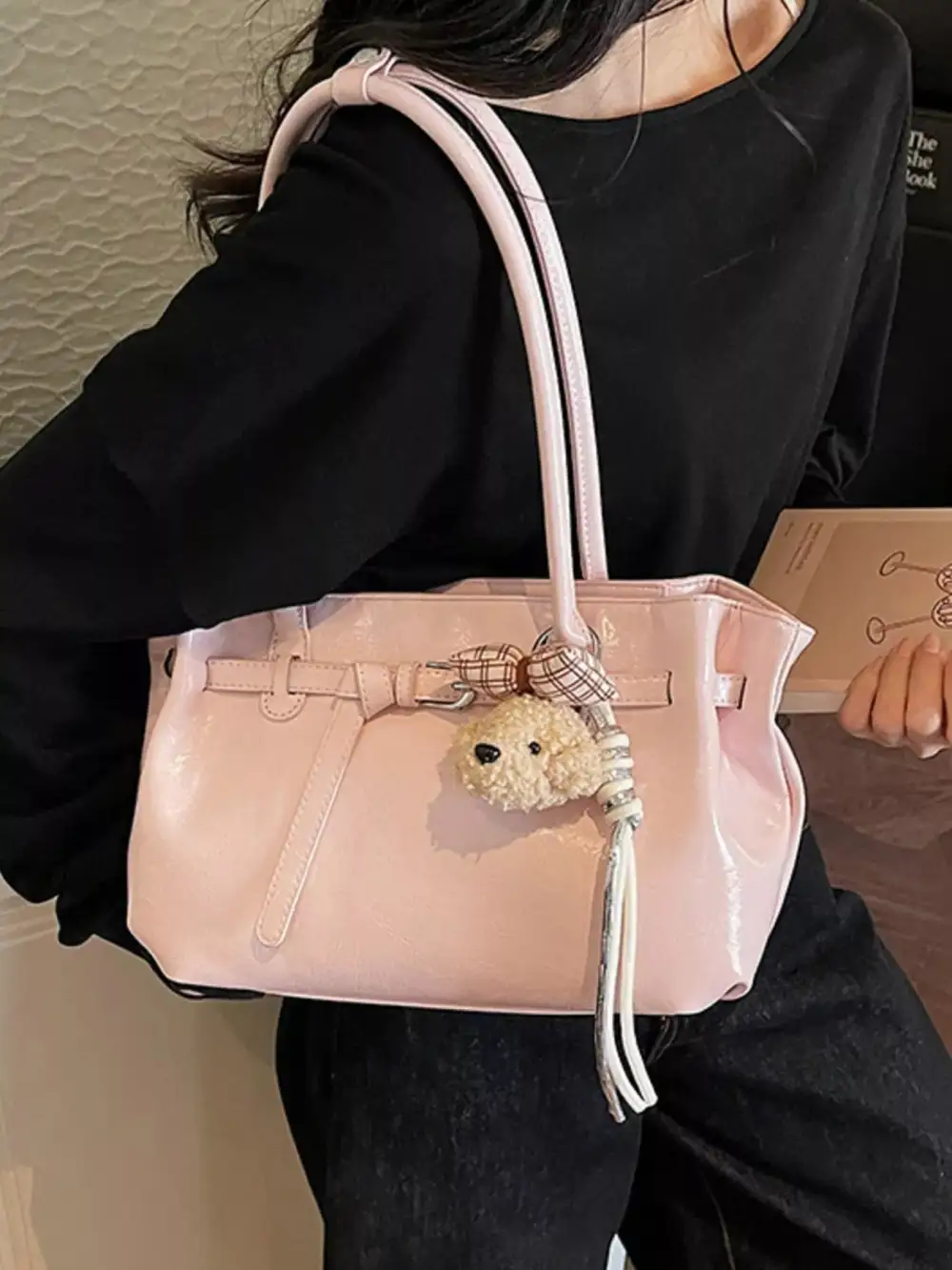 Leather Dog Shoulder Bag