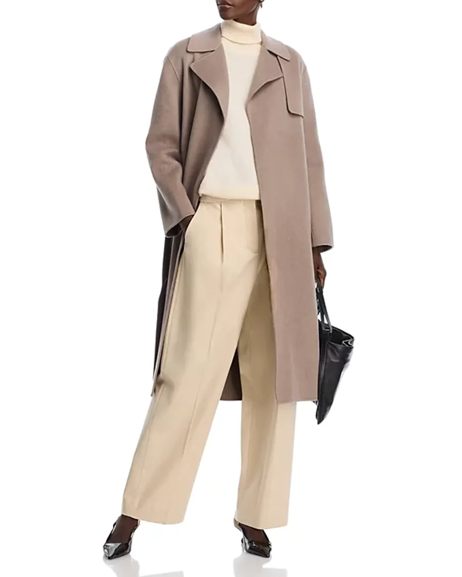 Cashmere Wrap Trench Coat