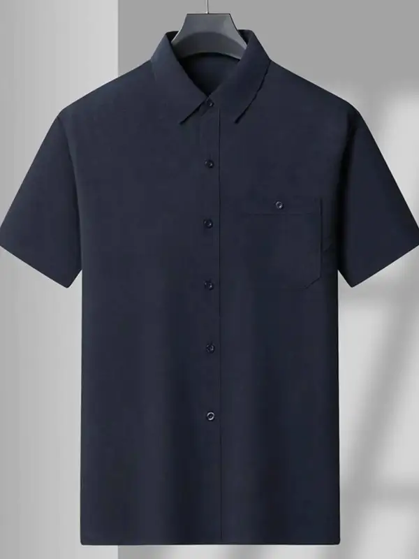 Button Up Short Sleeve Shirt and Pants Set