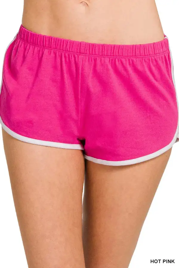 Elastic Waistband Dolphin Shorts
