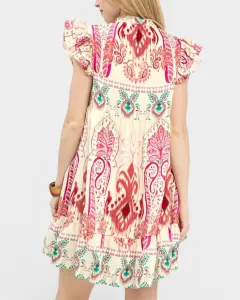 Ruffle Sleeve Mini Dress
