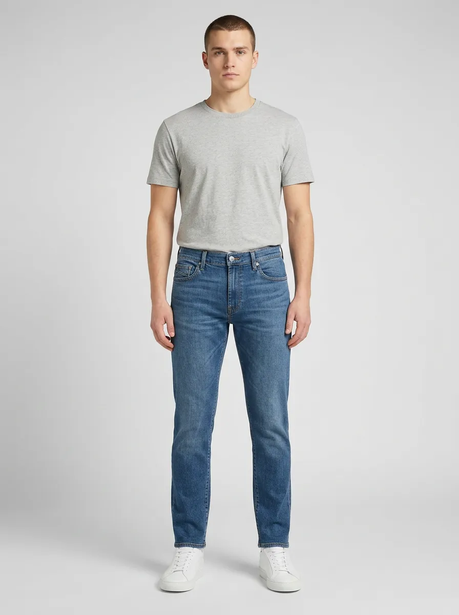 Streamlined Straight Leg Easy Move Jeans