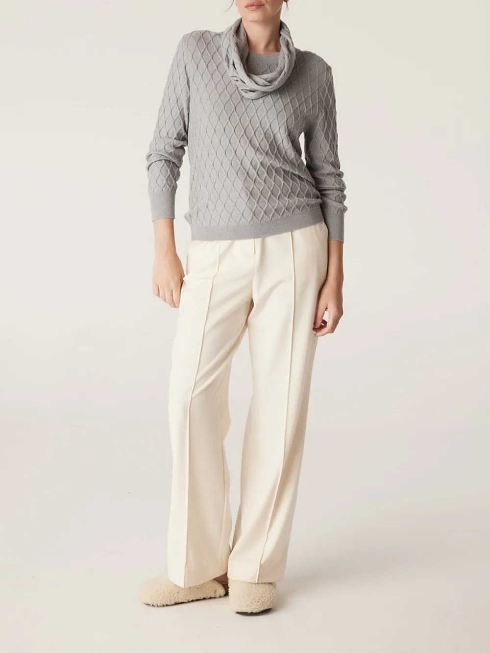 Ladies' Thick Plain Knitted Scarf