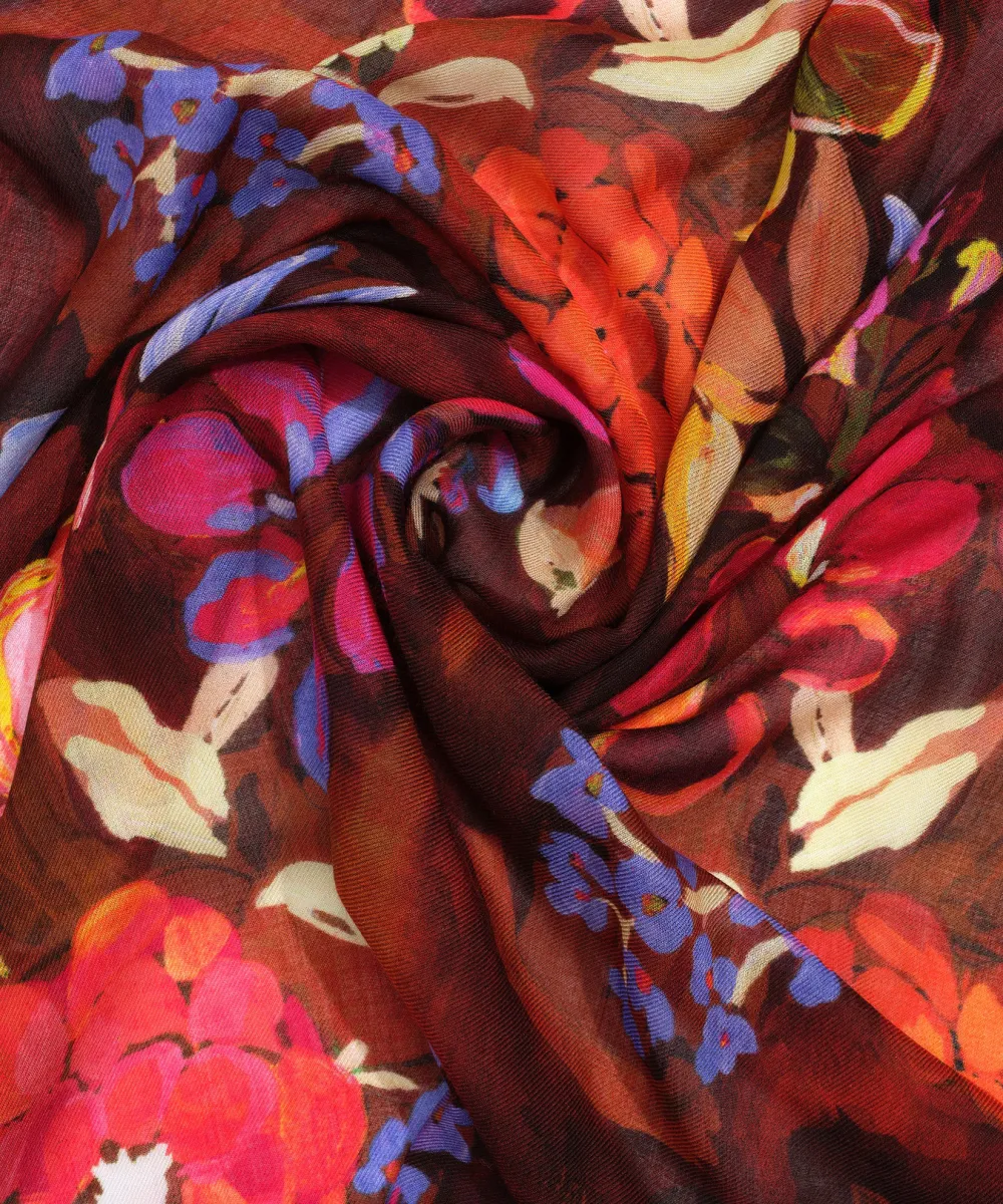 Casual Style Floral  Print Wrap